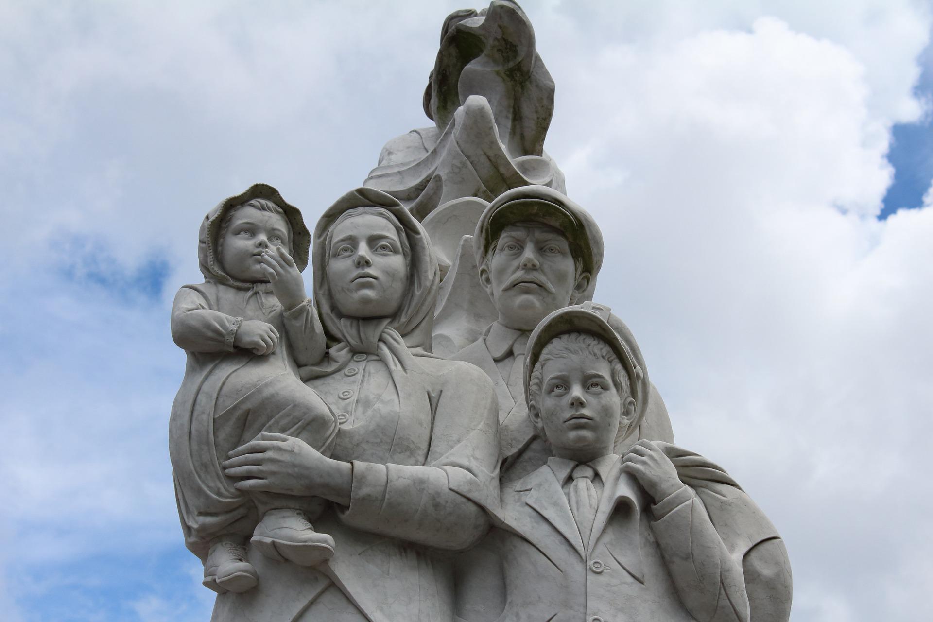 Monumento al Inmigrante en Nueva Orleans, Estados Unidos.