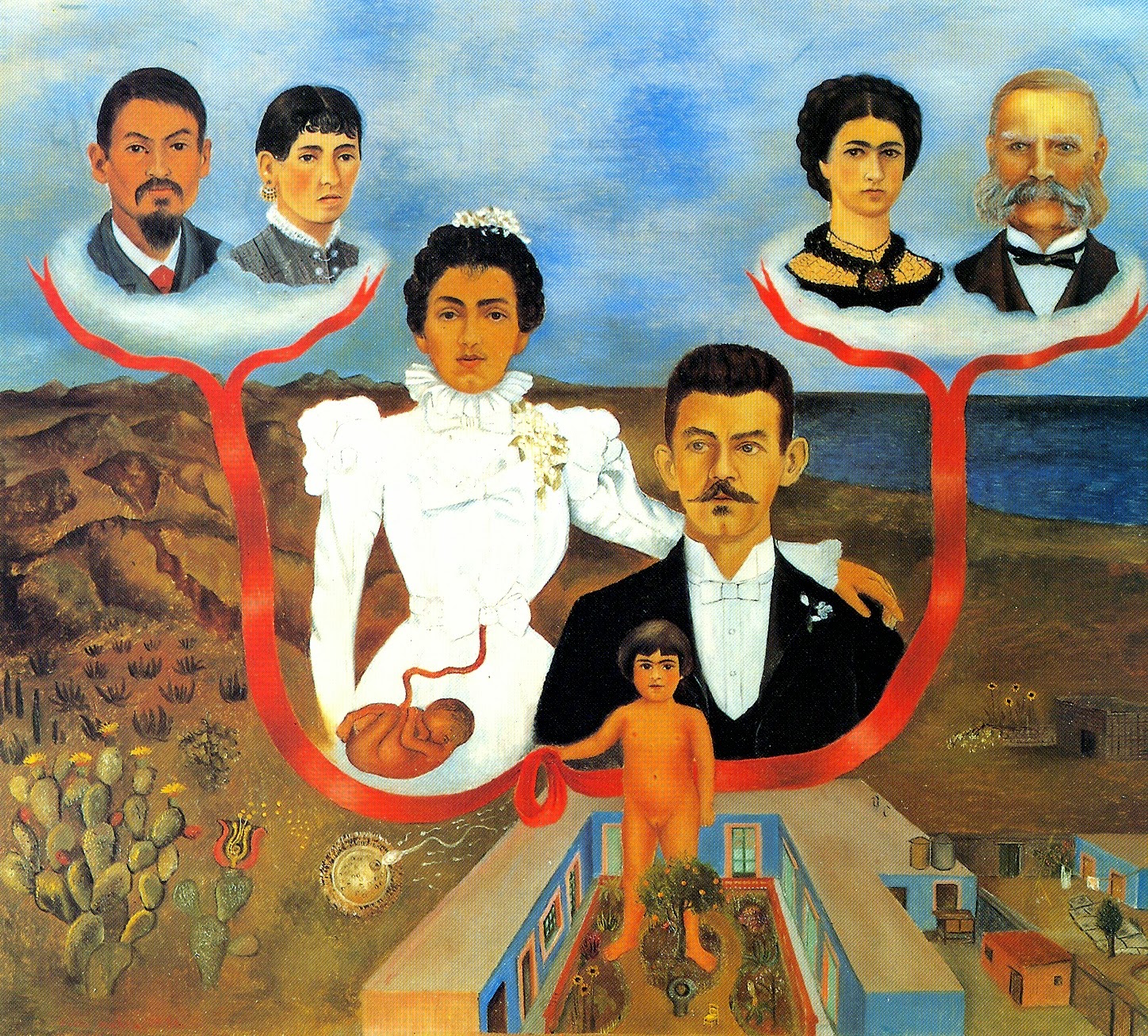 "Mis abuelos, mis padres y yo", Frida Kahlo